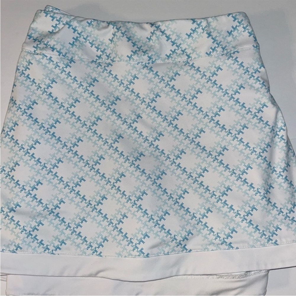 Blue and White Patterned Women's Skirt